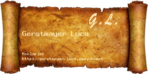 Gerstmayer Luca névjegykártya